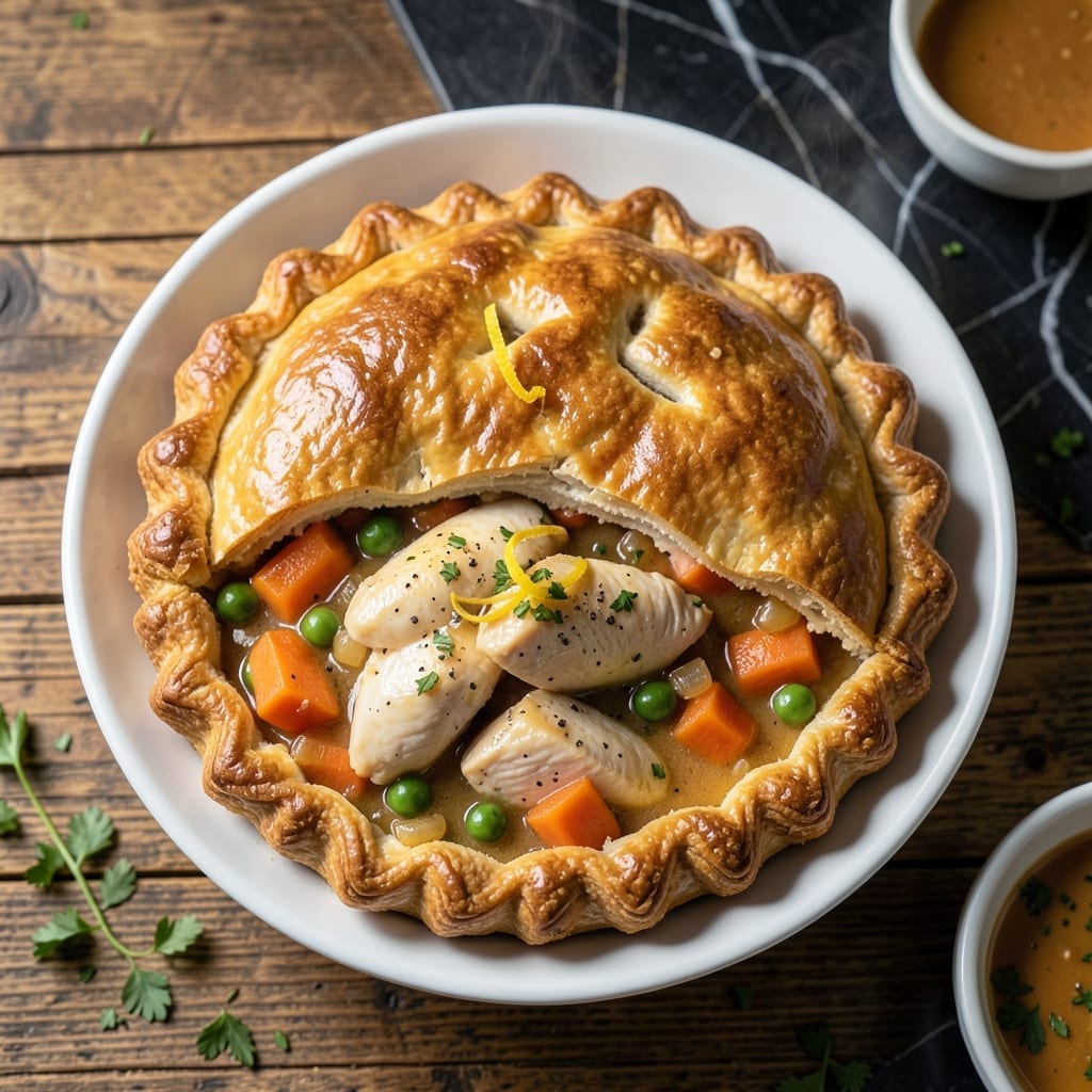Show Me a Recipe for Chicken Pot Pie: Flaky Crust Over Classic Creamy Filling