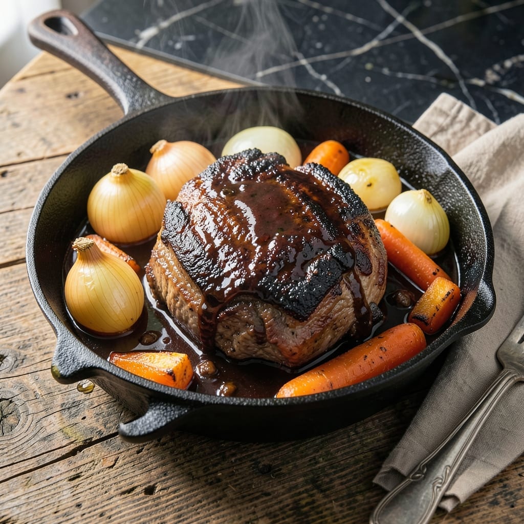 Twin Peaks Pot Roast Recipe: Coffee-Infused Braised Beef with Root Vegetables