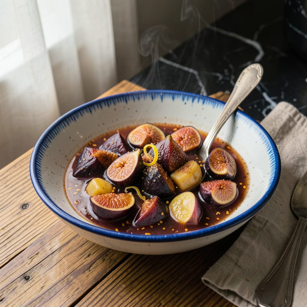 Complete fig compote recipe overview image