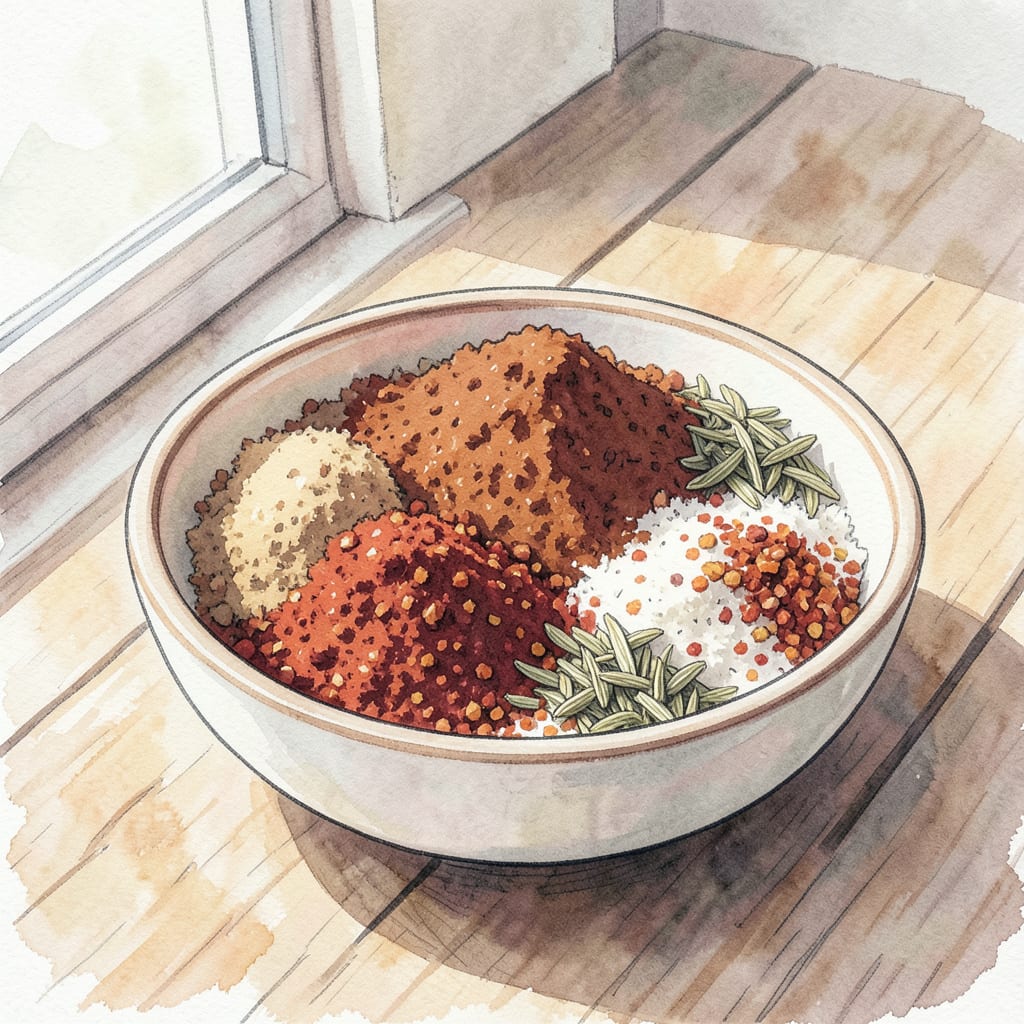 Visual representation of franks red hot seasoning blend recipe