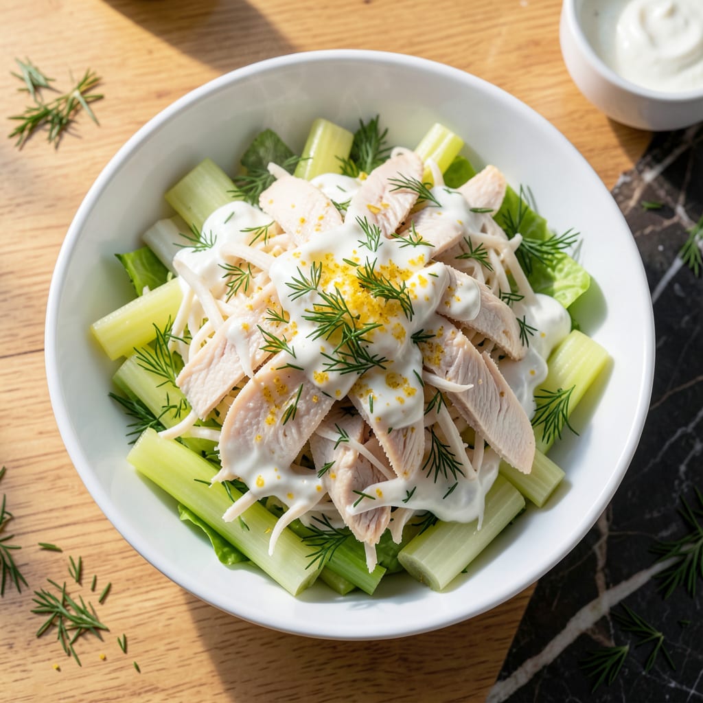 Healthy Low Fat Chicken Salad Recipe: Tangy Lemon-Dill Lightness