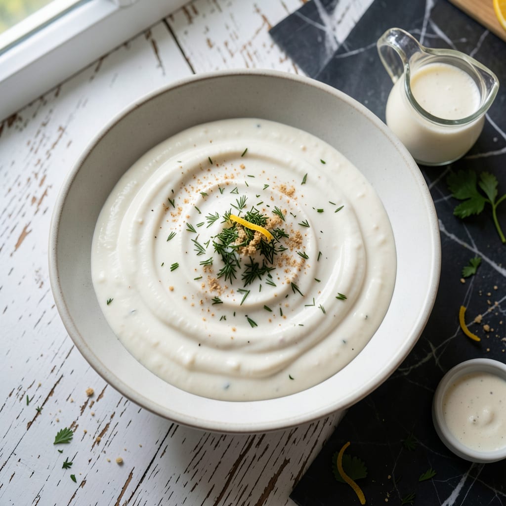 Visual representation of Homemade Fat Free Ranch Dressing Recipe: Zesty Buttermilk Free Tang