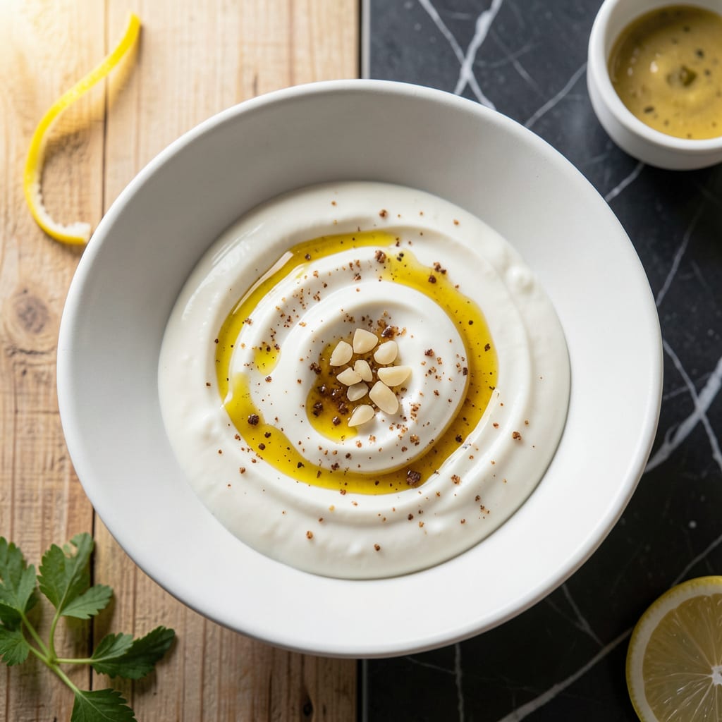 Homemade Low Fat Salad Dressing Recipe: Bright Mediterranean Zing With Greek Yogurt illustration with key details