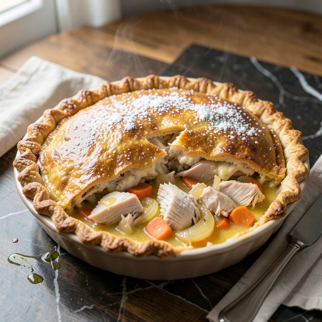 Comprehensive Homemade Turkey Pot Pie Recipe: Flaky Crust Over Savory Filling visual reference