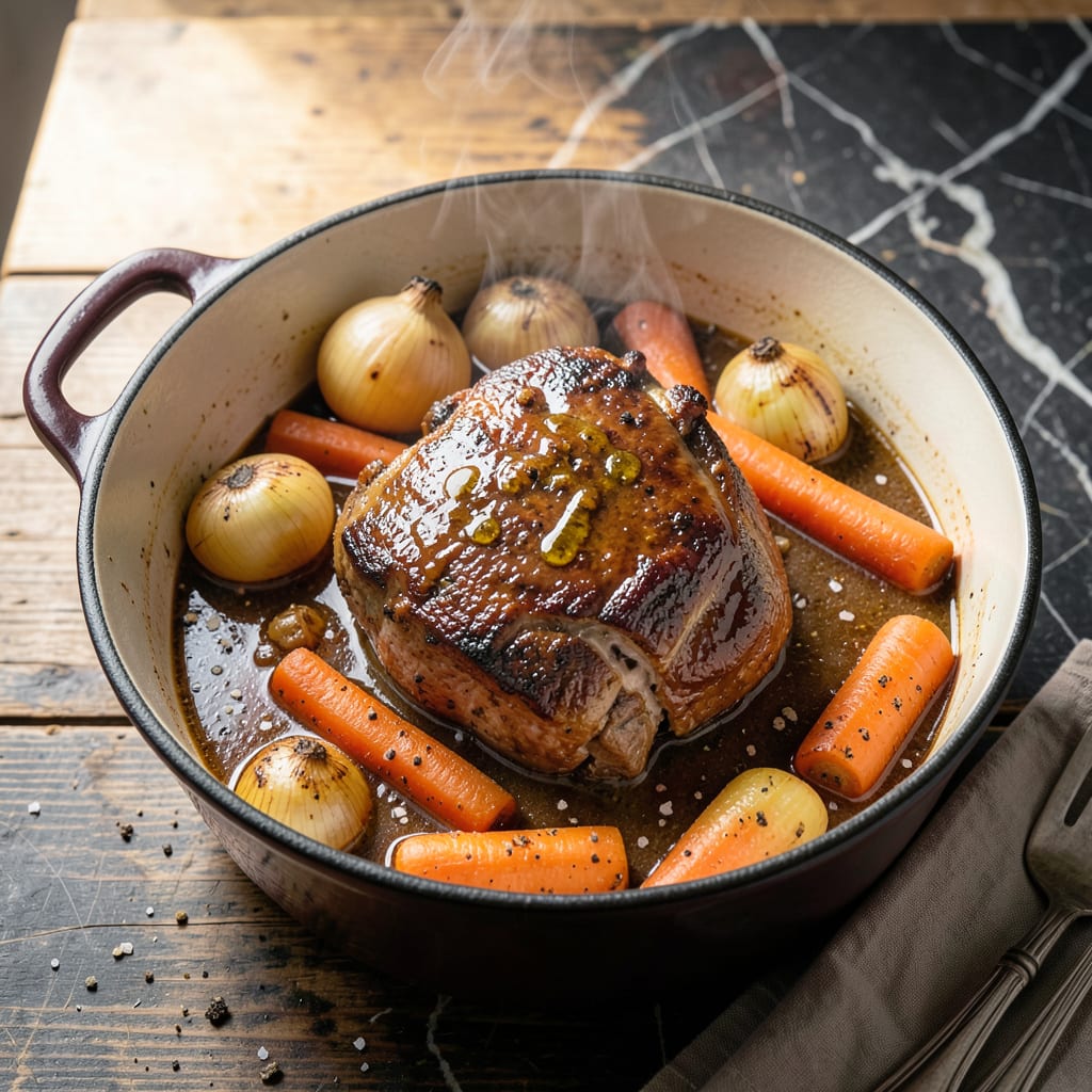 I Need A Recipe For Pot Roast: Dutch Oven Braised Beef with Root Vegetables example with annotations