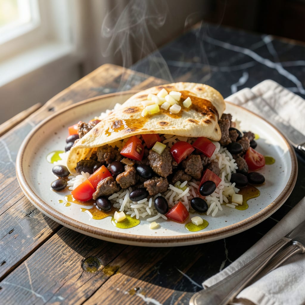 instant pot burrito recipe illustration with key details