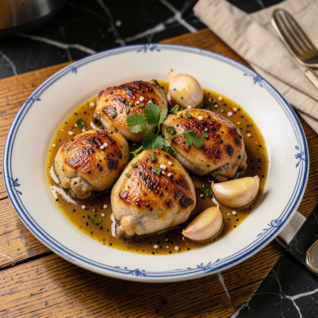 Visual representation of instant pot chicken recipe