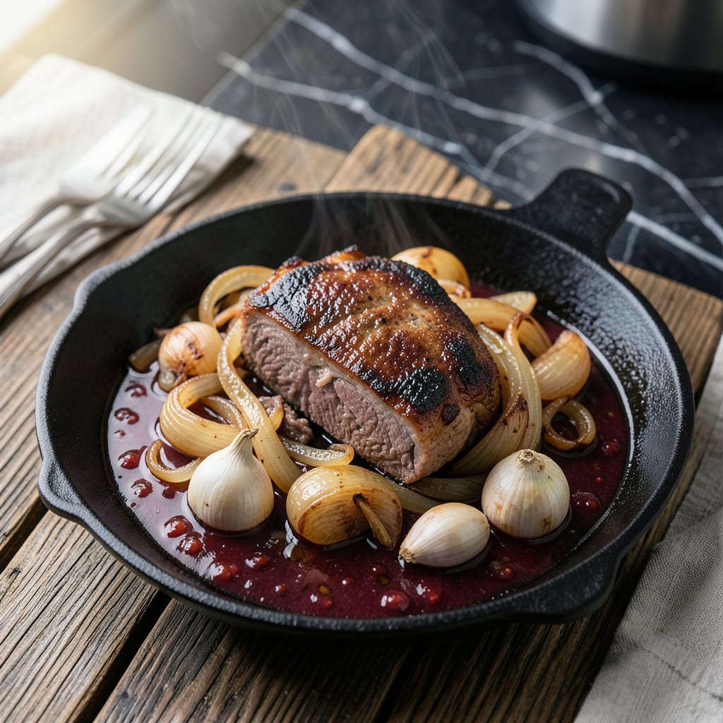instant pot french onion pot roast recipe example with annotations