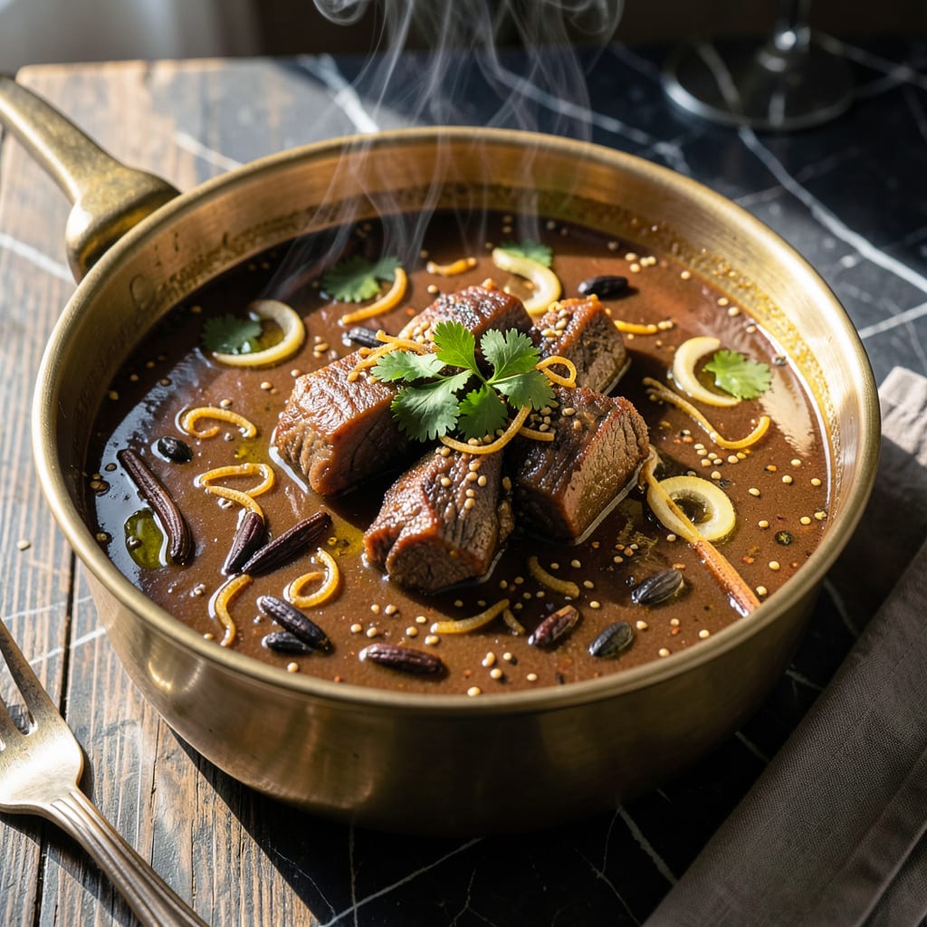 instant pot nihari recipe illustration with key details