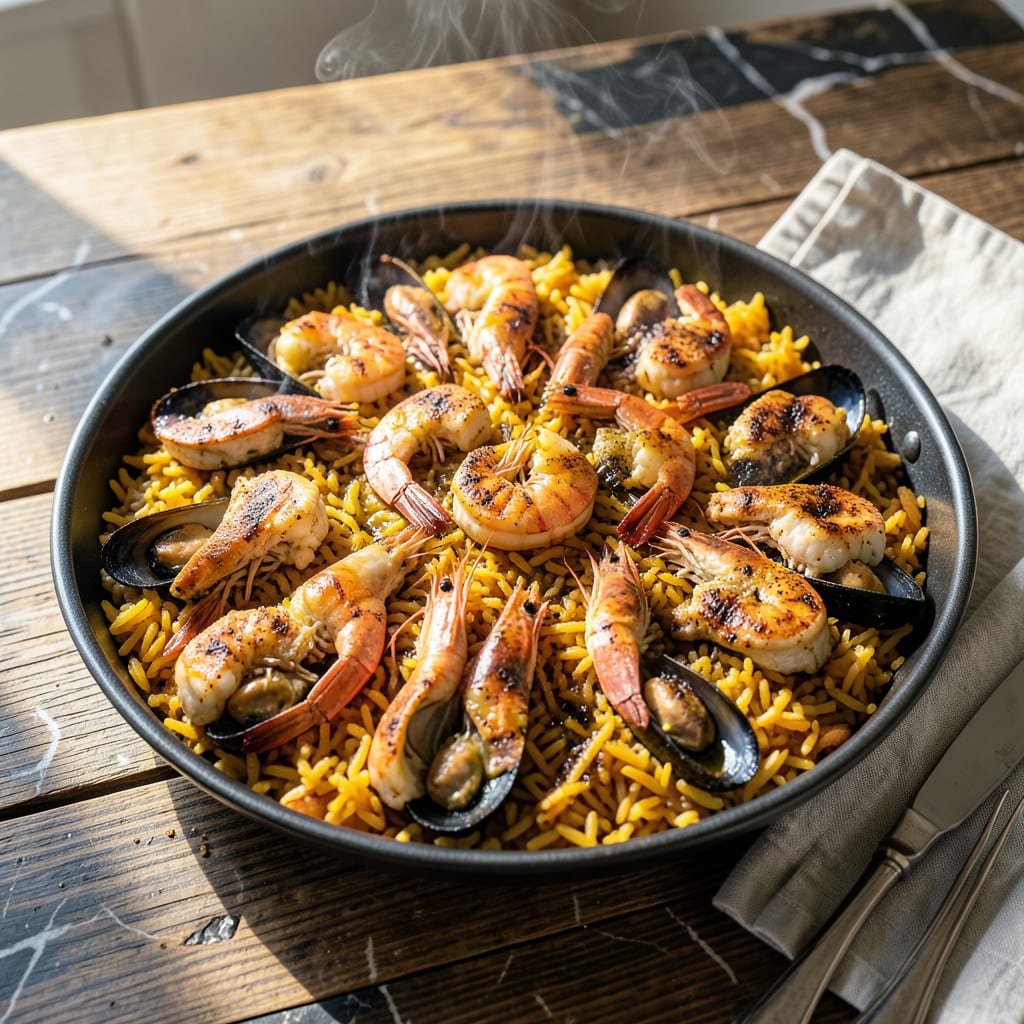 Visual representation of Instant Pot Paella Recipe: Saffron Infused Feast in 30 Minutes