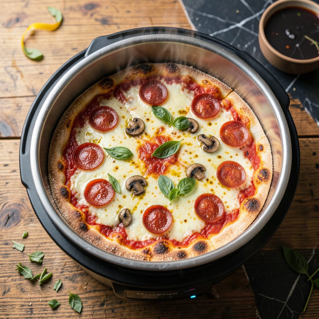 Instant Pot Pizza Recipe: Cheesy Depth in Pressure Cooked Minutes illustration with key details