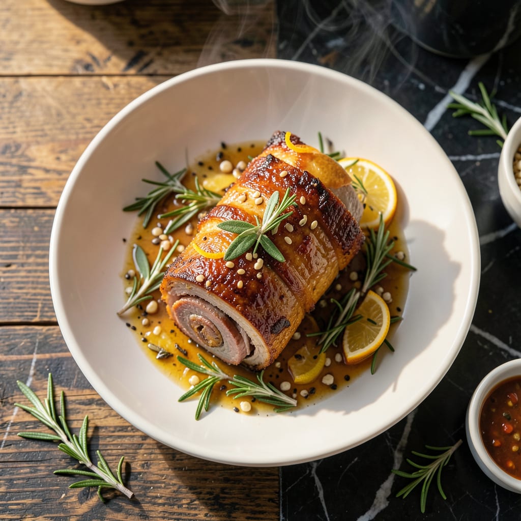 Instant Pot Porchetta Recipe: Herb Crusted Tender Pork with Garlic and Citrus example with annotations