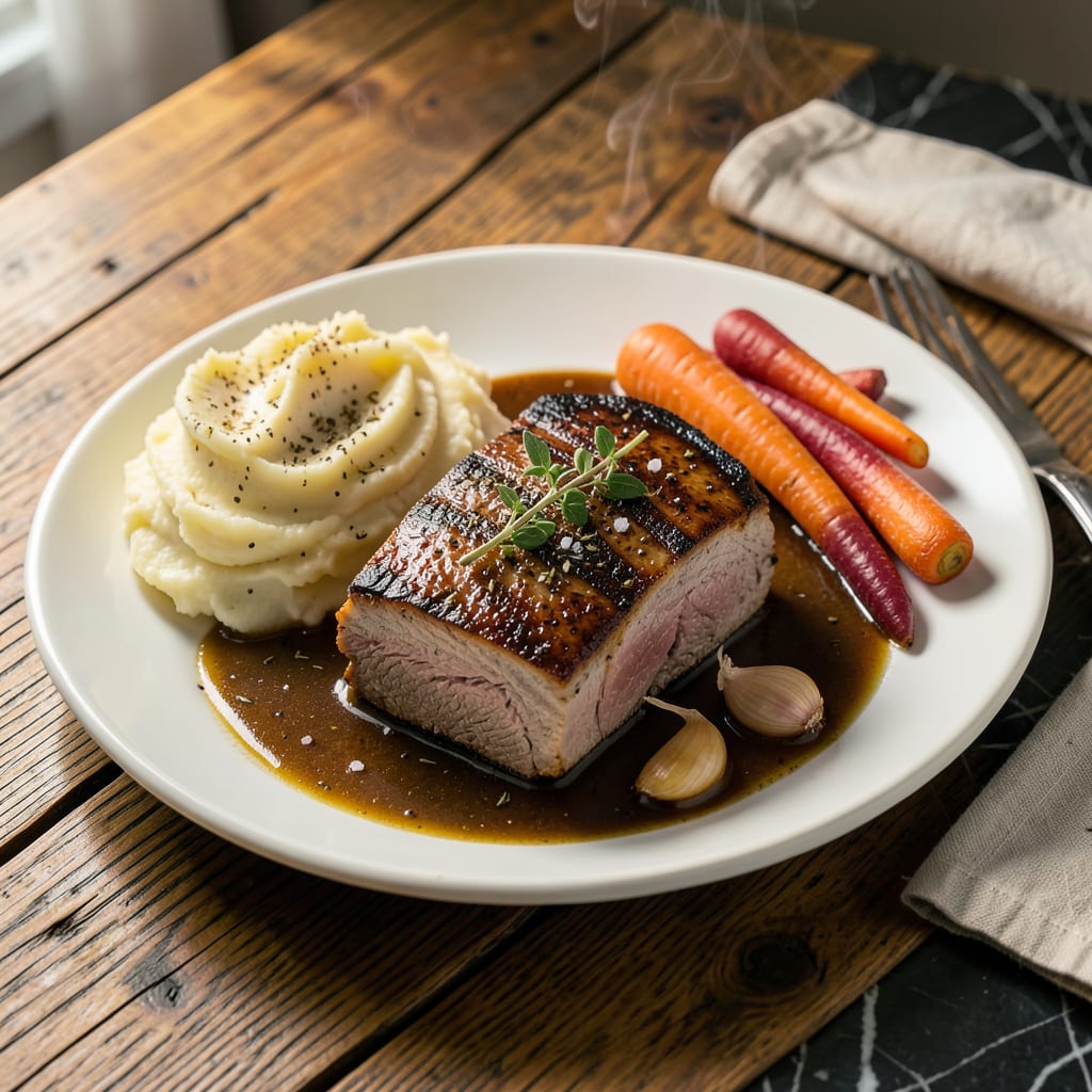 Visual representation of instant pot pork loin recipe