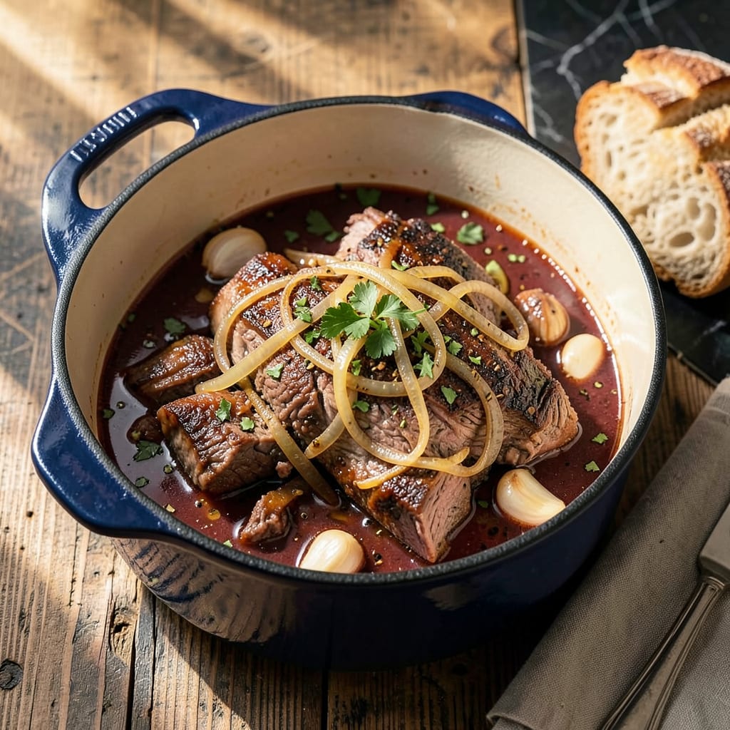 Visual representation of Italian Beef Crockpot Recipe: Fall Apart Tender with Bold Herbs