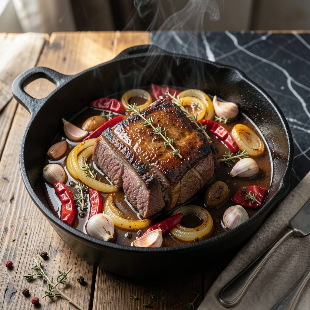 Jamaican Pot Roast Recipe: Island Spiced Slow Cooked Tenderness example with annotations