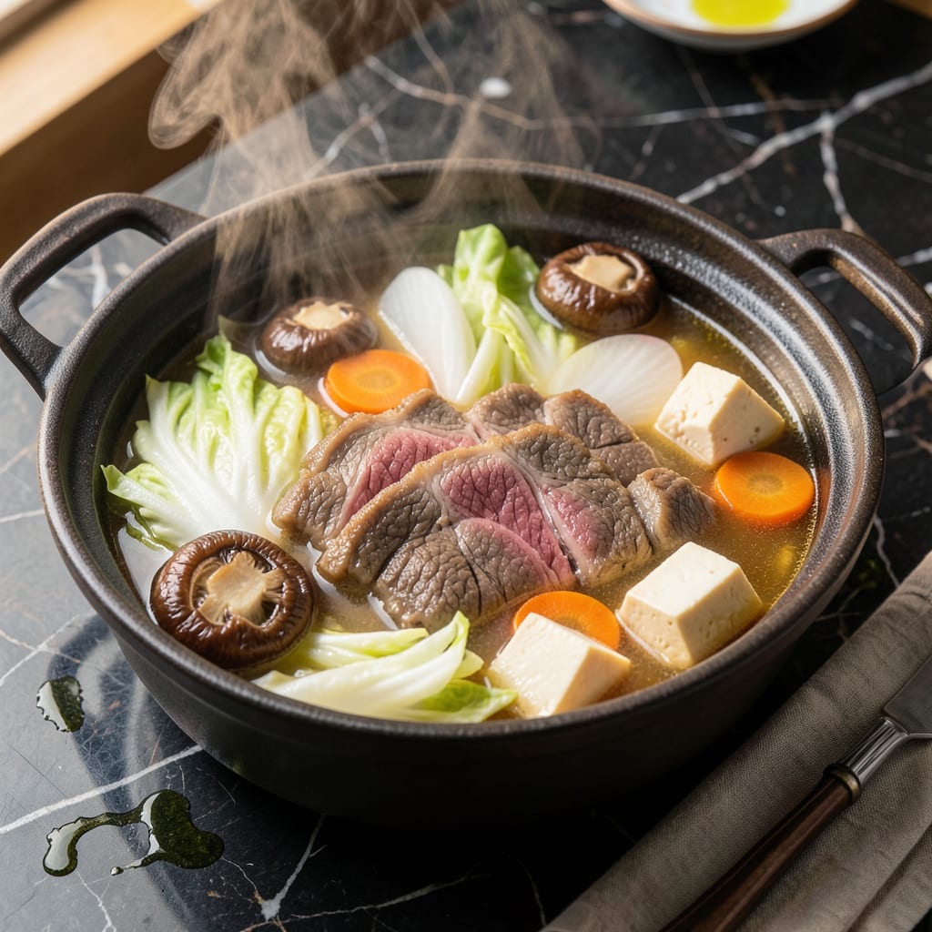 Japanese Pot Recipe: One Pot Savory Simplicity illustration with key details