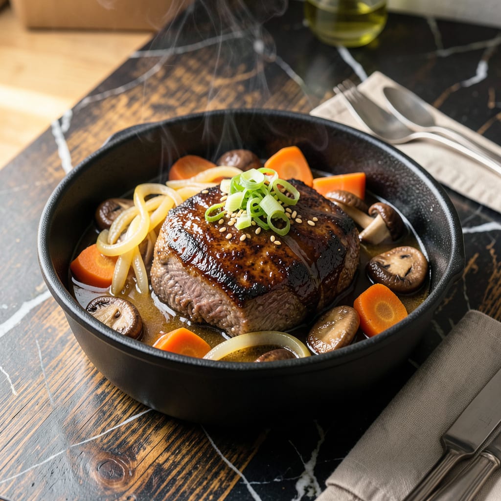 Visual representation of japanese pot roast recipe