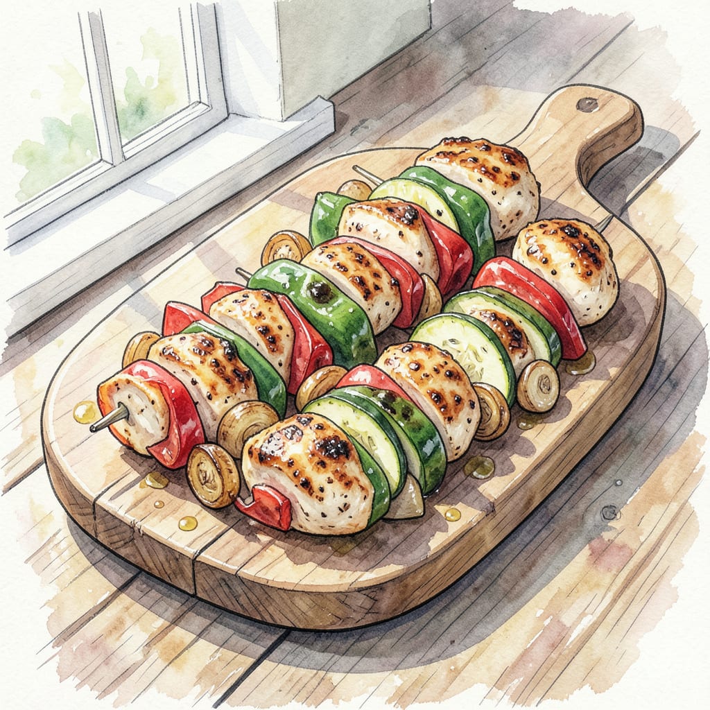 Visual representation of kabobs recipe oven