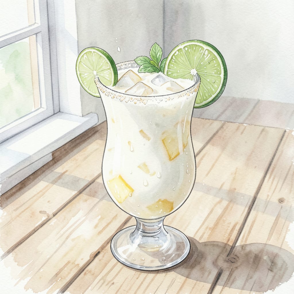 Complete key lime pina colada recipe overview image