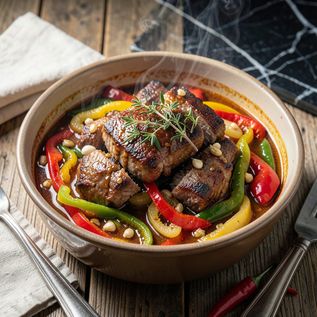 Lamb Pepper Pot Recipe: Caribbean Style Slow Cooked Spice example with annotations
