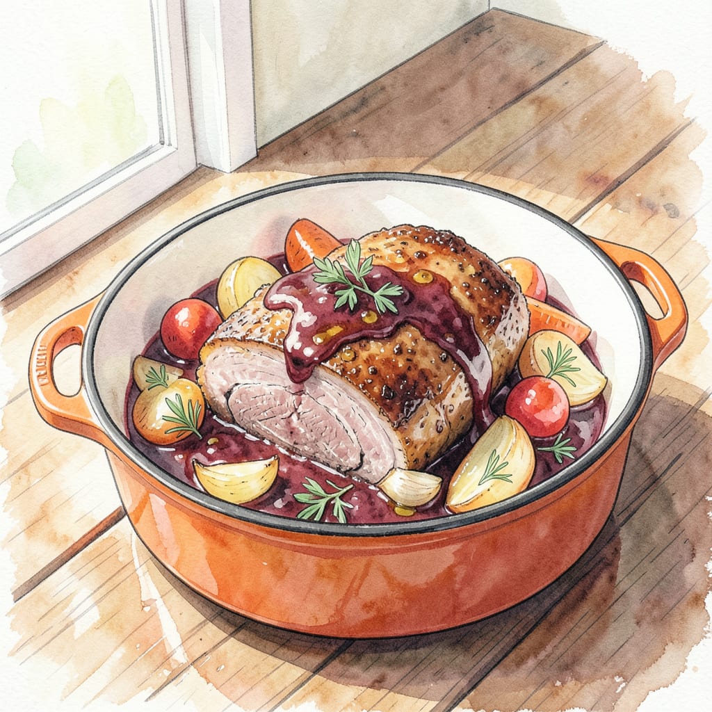 Le Creuset Pot Roast Recipe: Fall Apart Tender Comfort Food example with annotations