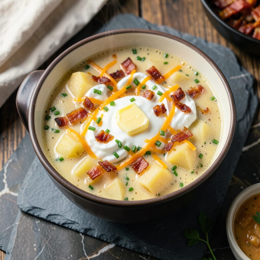 loaded baked potato soup recipe detailed visual guide