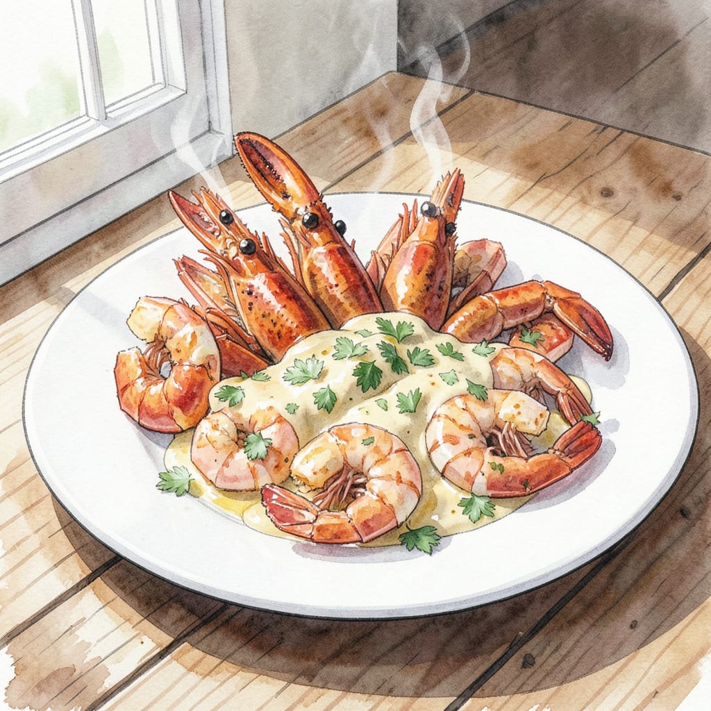 Lobster and Shrimp Recipe: Surf and Turf Perfection in One Dish illustration with key details