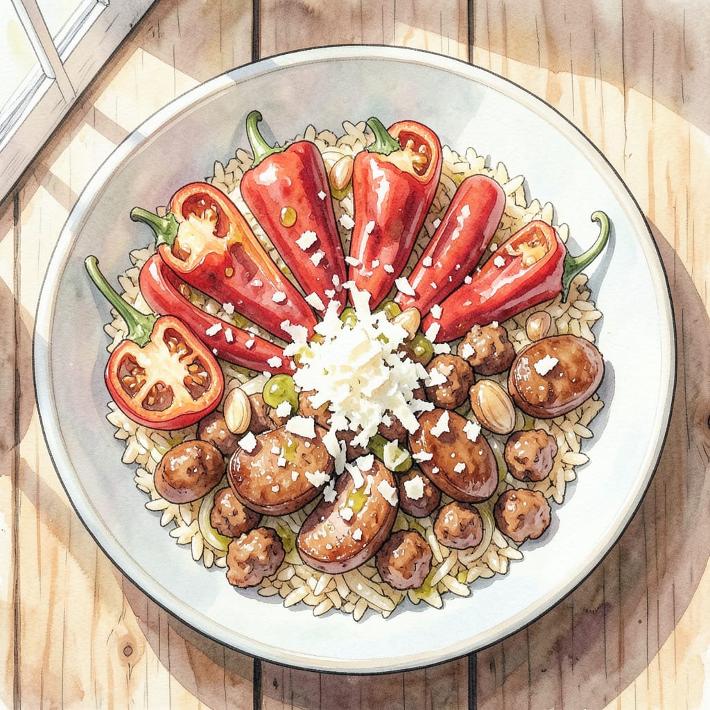 Long Hot Peppers Recipe: Spicy Summer Harvest Delight illustration with key details