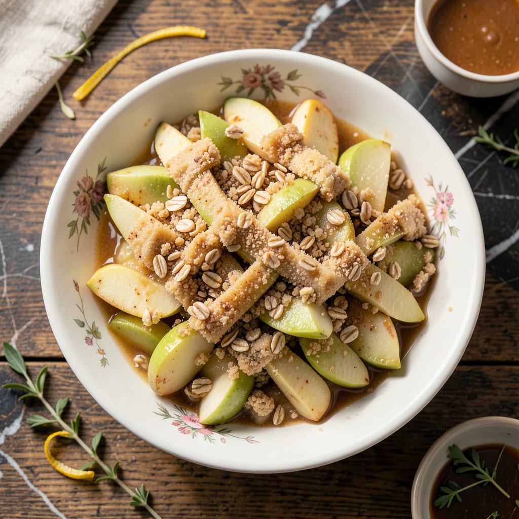 Complete Low Fat Apple Cobbler Recipe: Warm Spiced Filling With Crumbly Topping overview image