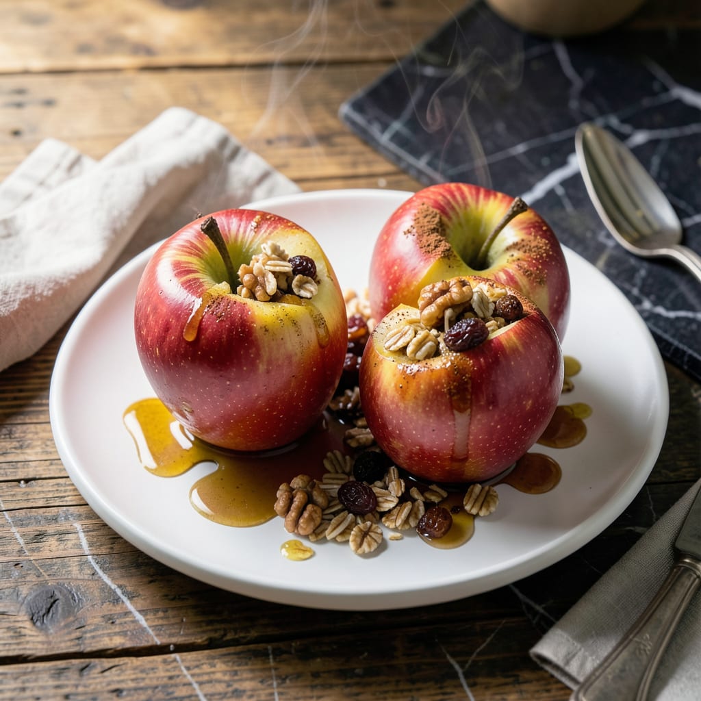 Low Fat Baked Apple Recipe: Warm Cinnamon Spiced Delight example with annotations