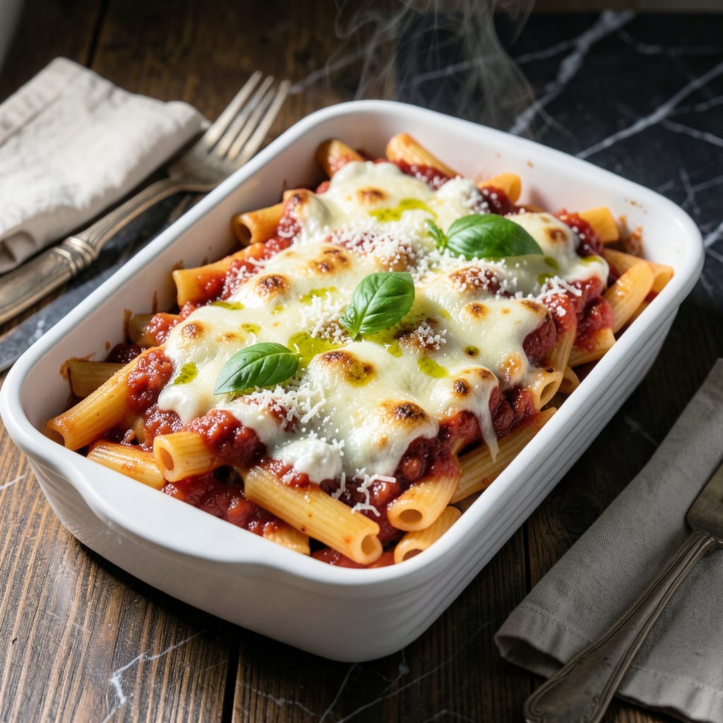 low fat baked ziti recipe detailed visual guide