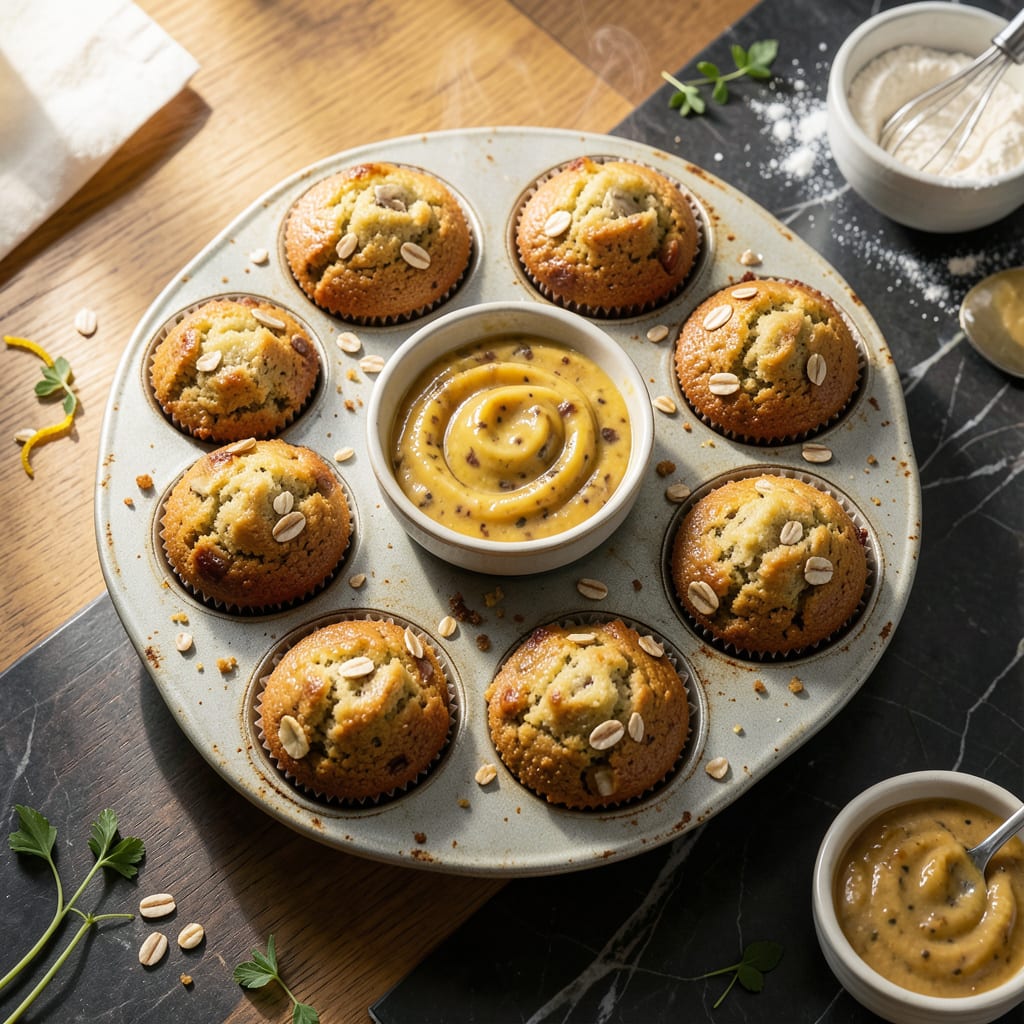 Visual representation of Low Fat Banana Bread Muffins Recipe: Moist Bites Without the Guilt