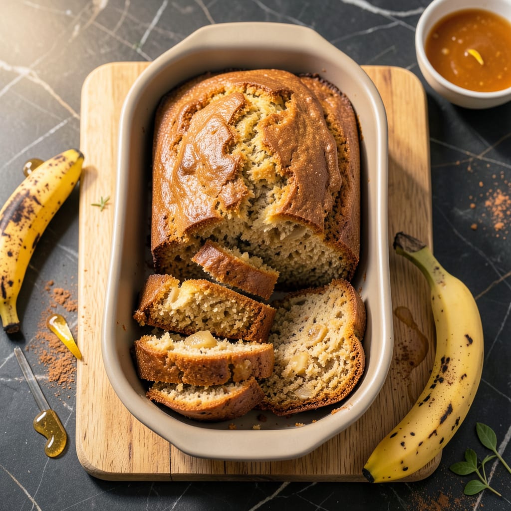 Visual representation of Low Fat Banana Bread Recipe Moist: Light and Fluffy With Natural Sweetness