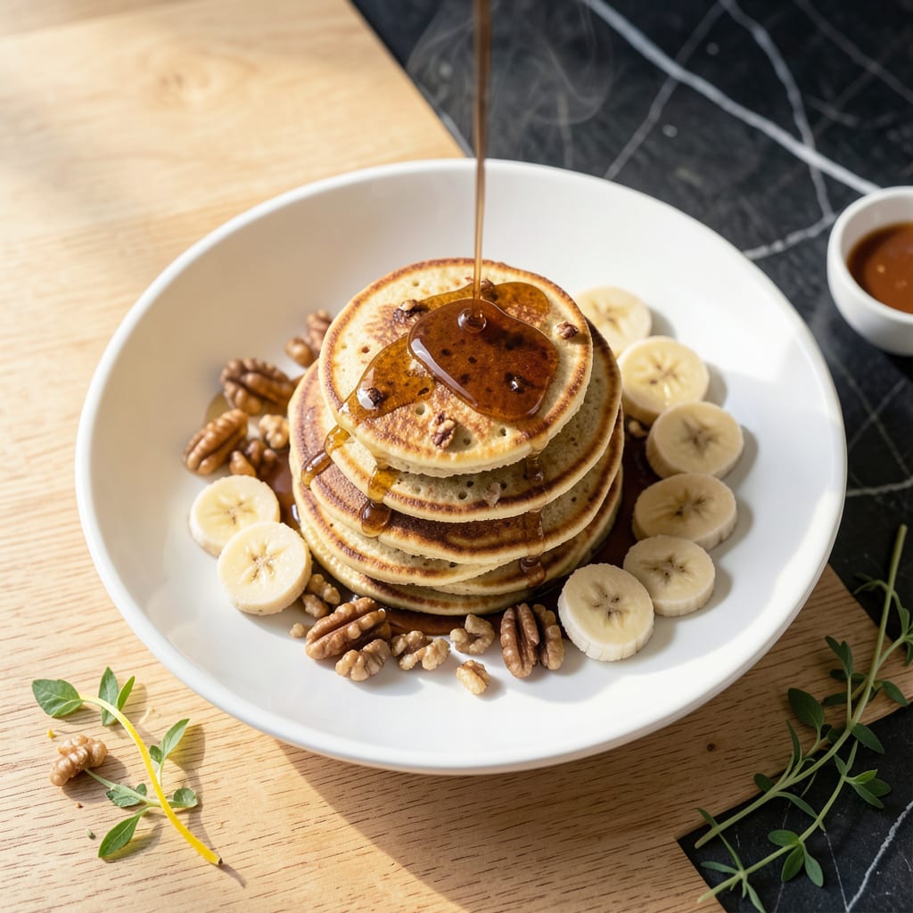 Low Fat Banana Pancake Recipe: Fluffy Stacks Without the Guilt example with annotations