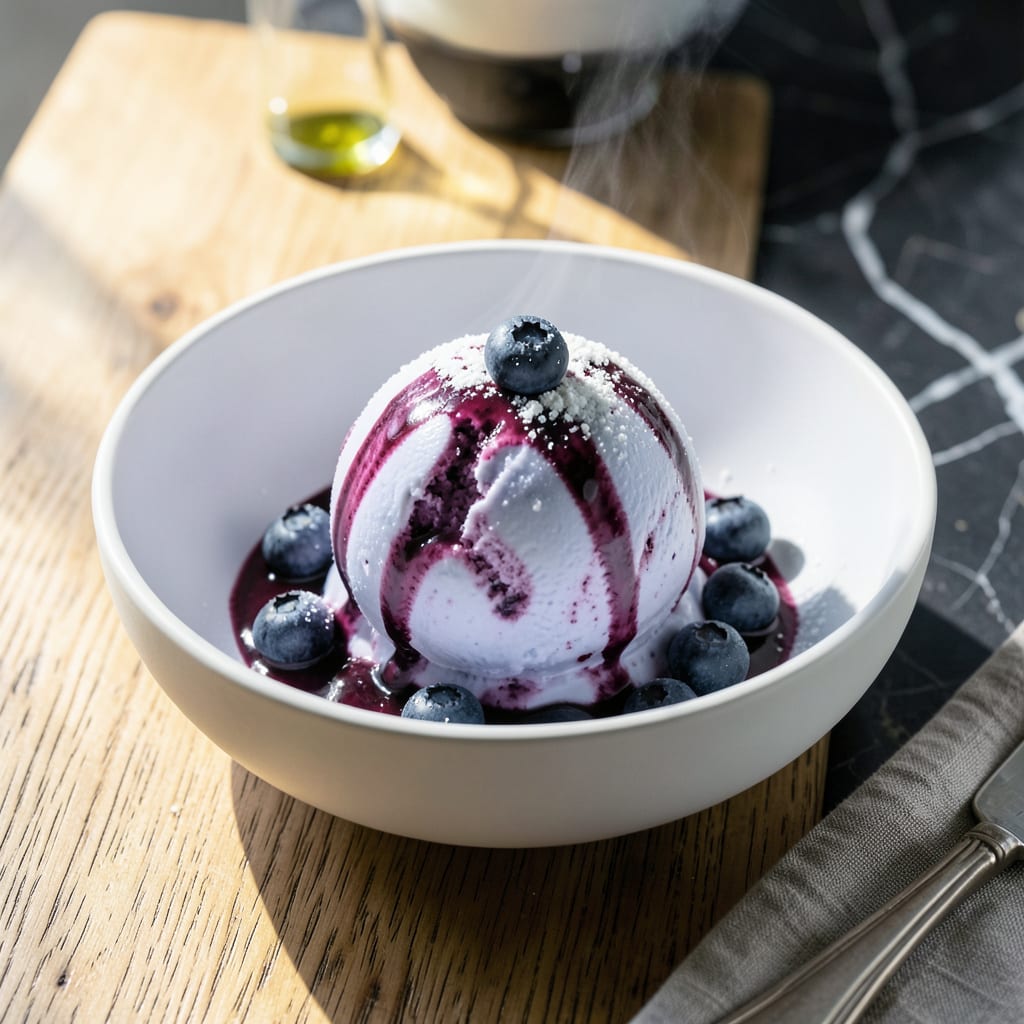 Low Fat Blueberry Ice Cream Recipe: Fresh Berry Swirl in Every Scoop detailed visual guide