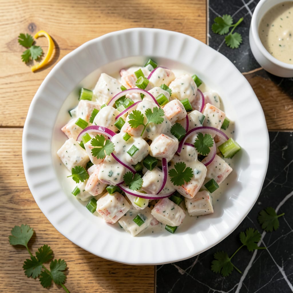 Complete low fat crab salad recipe overview image