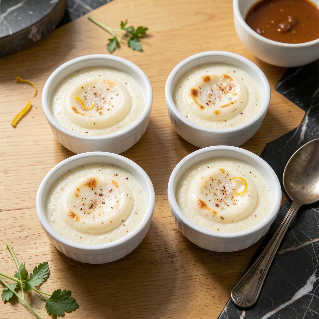 Low Fat Egg Custard Recipe: Light and Silky Dessert Delight illustration with key details