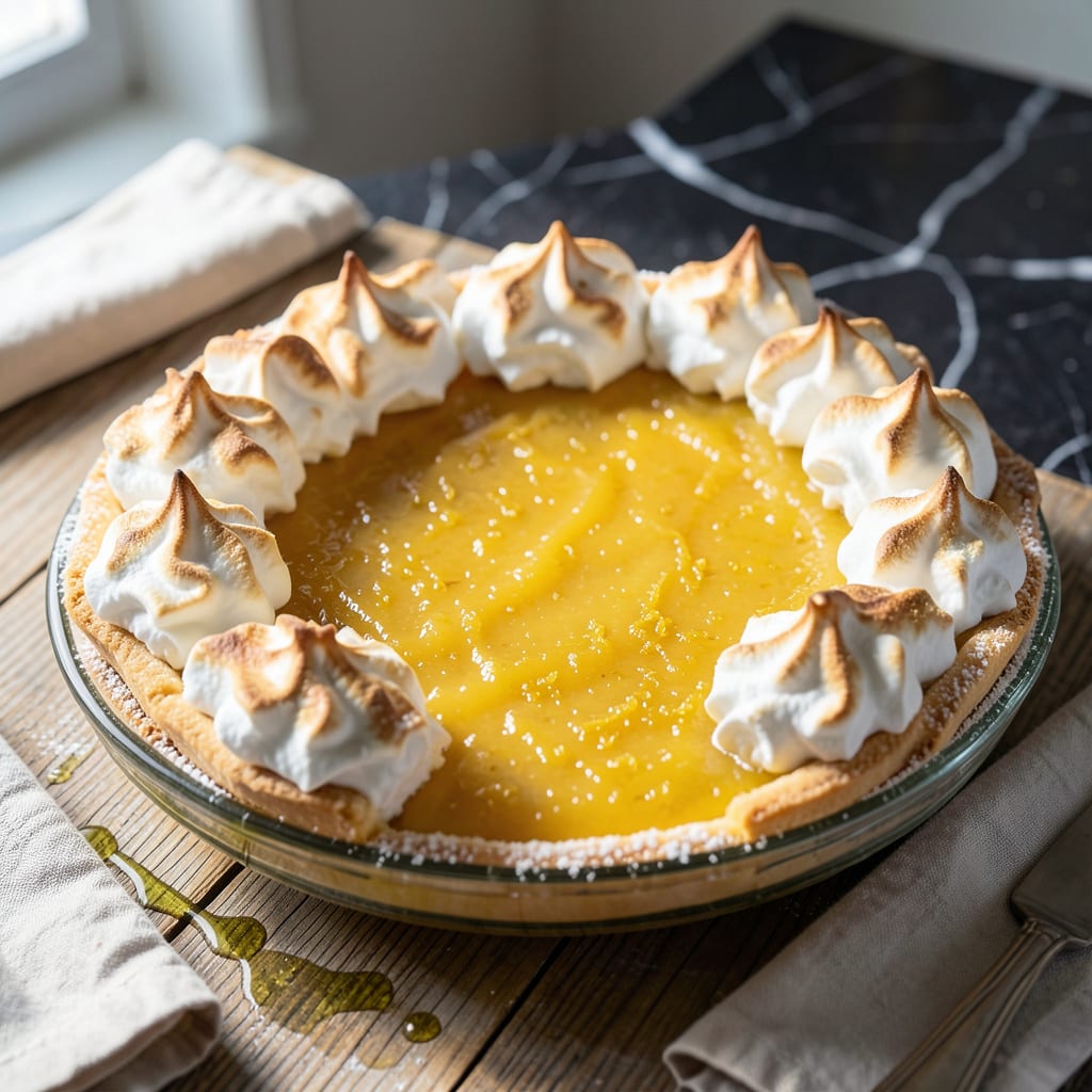 Visual representation of Low Fat Lemon Meringue Pie Recipe: Zesty Citrus With Cloud Like Topping