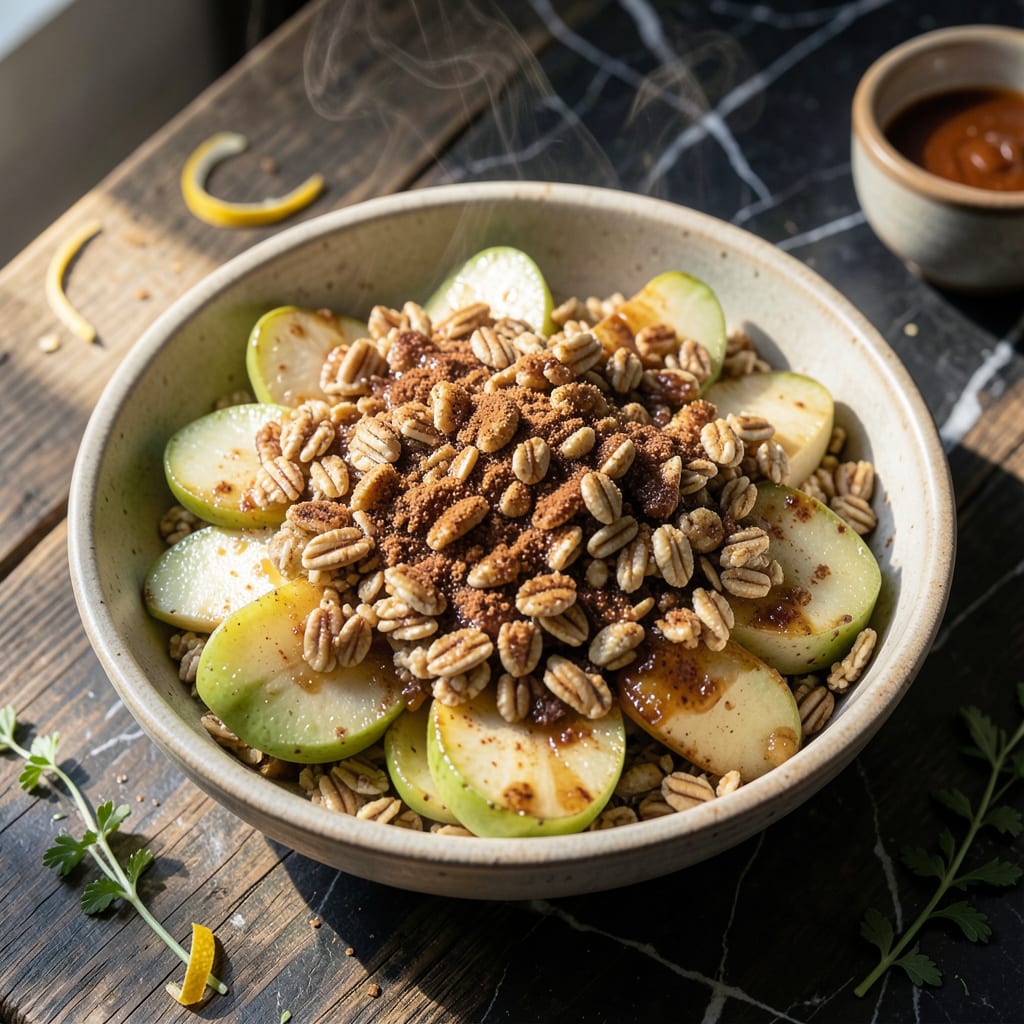 Comprehensive Low Fat Low Sugar Apple Crisp Recipe: Warm Spiced Filling With Oat Topping visual reference