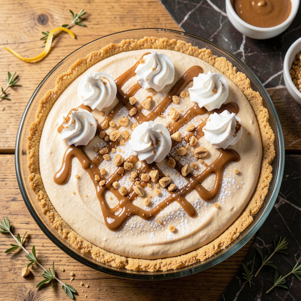 Low Fat Peanut Butter Pie Recipe: Light and Creamy Guilt Free Indulgence illustration with key details