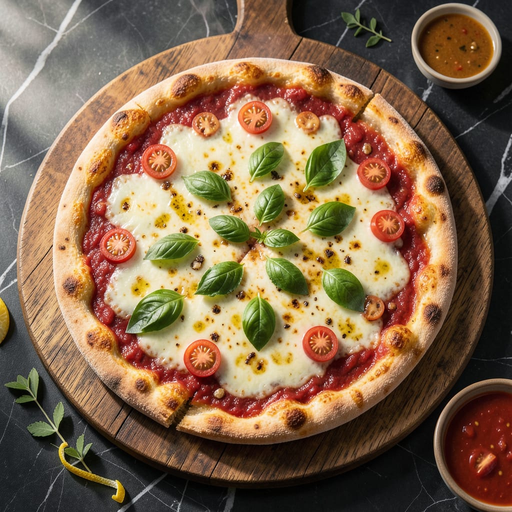 Comprehensive Low Fat Pizza Recipe: Crusty Base With Flavorful Toppings visual reference