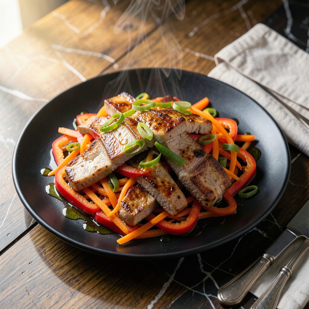 Visual representation of Low Fat Pork Stir Fry Recipe: Lean Protein With Asian Flair