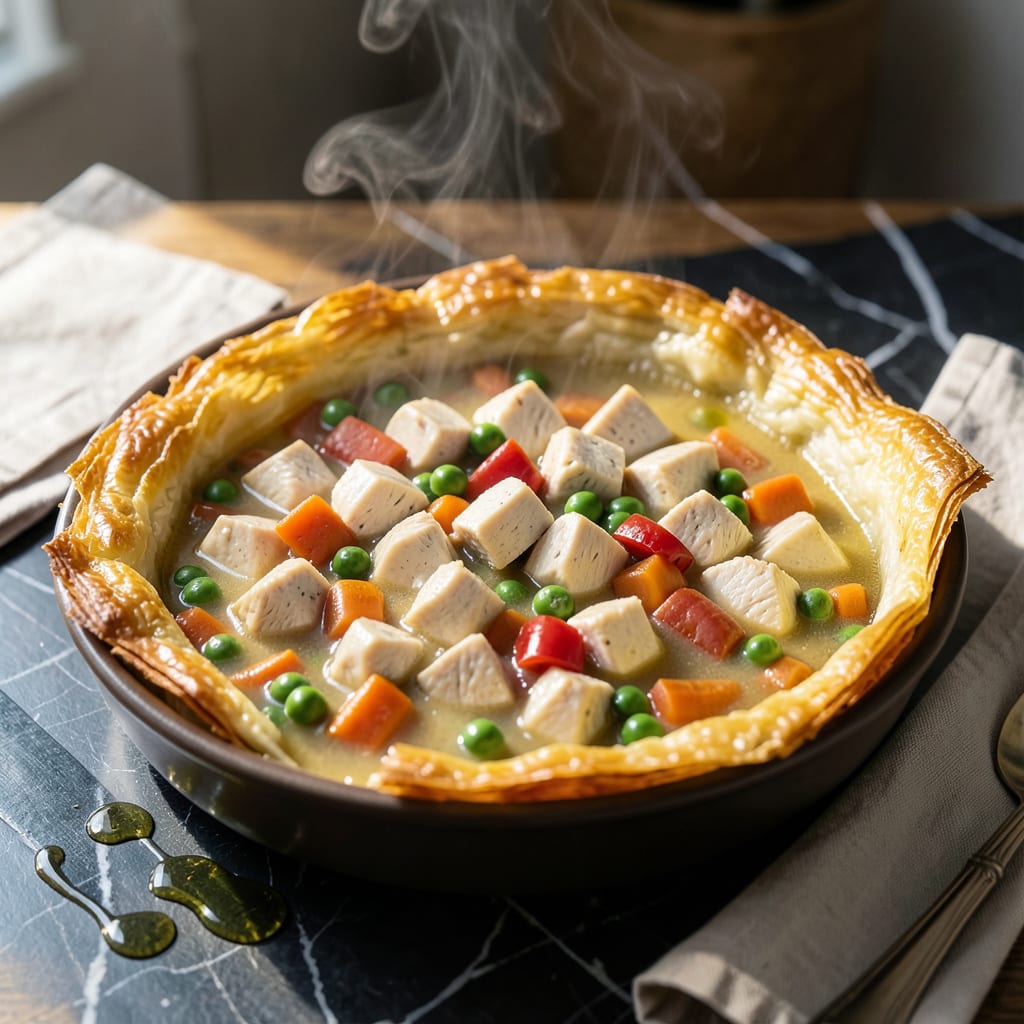 Comprehensive Low Fat Pot Pie Recipe: Golden Crust With Lighter Savory Filling visual reference