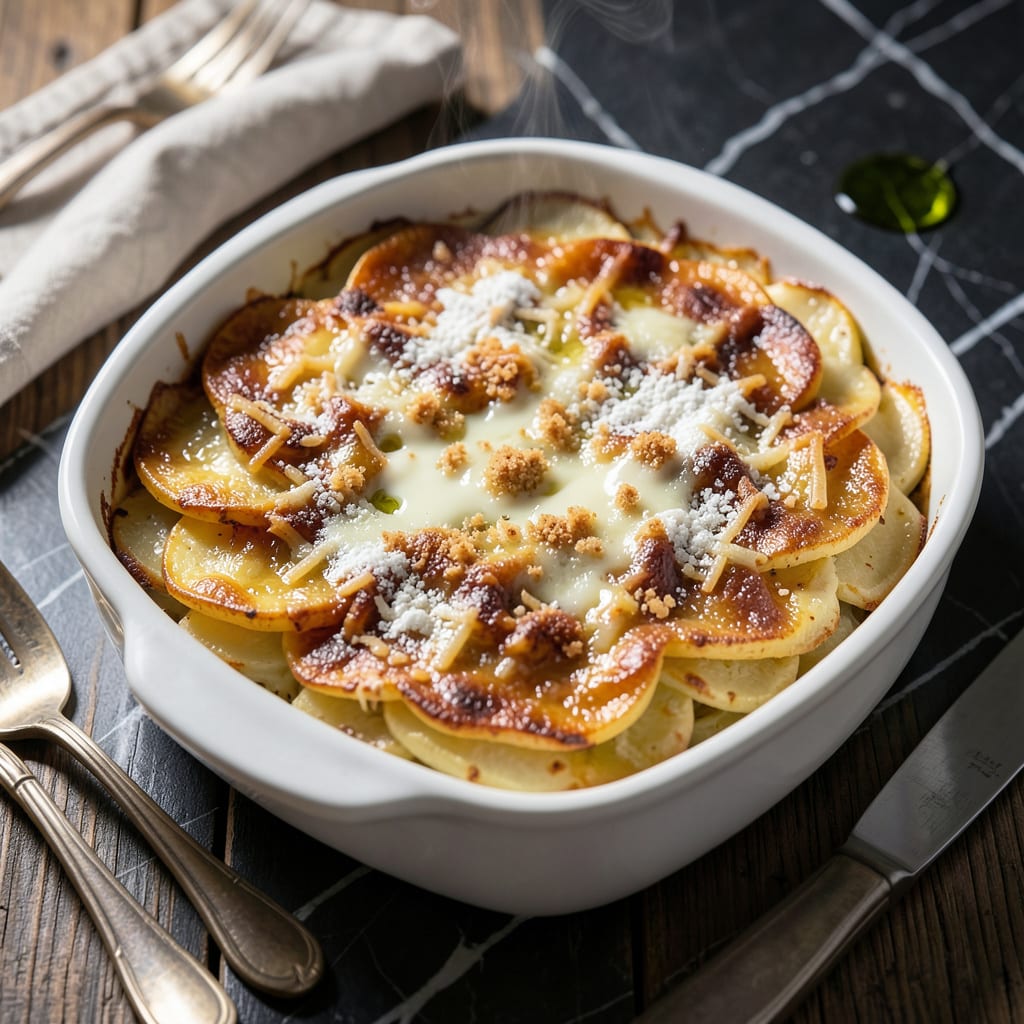 Visual representation of Low Fat Potato Gratin Recipe: Velvety Layers Without the Cream