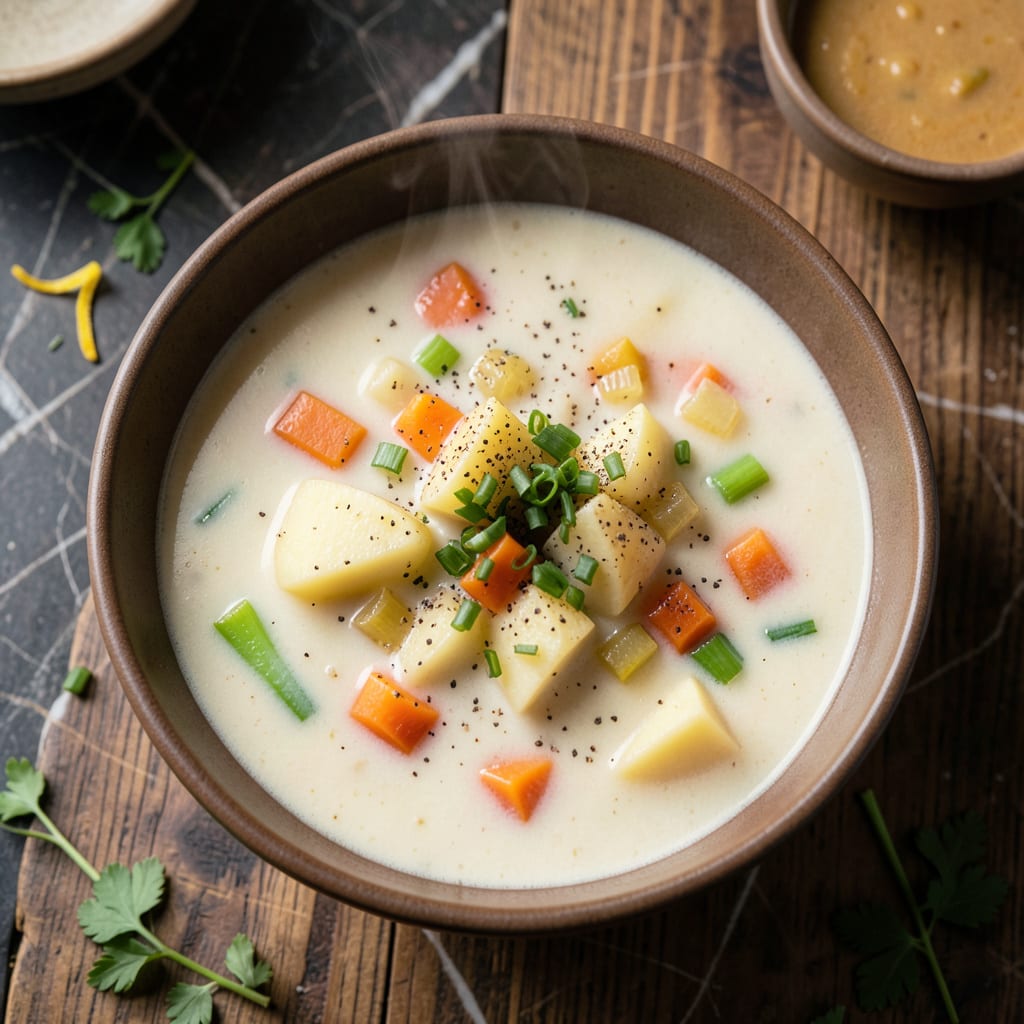 Complete Low Fat Potato Soup Recipe: Velvety Texture Without the Cream overview image