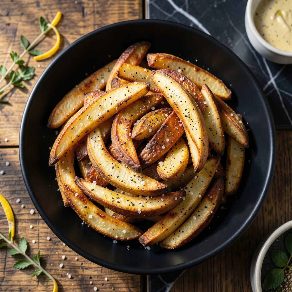 Visual representation of Low Fat Potato Wedges Recipe: Crispy Oven Baked Delight