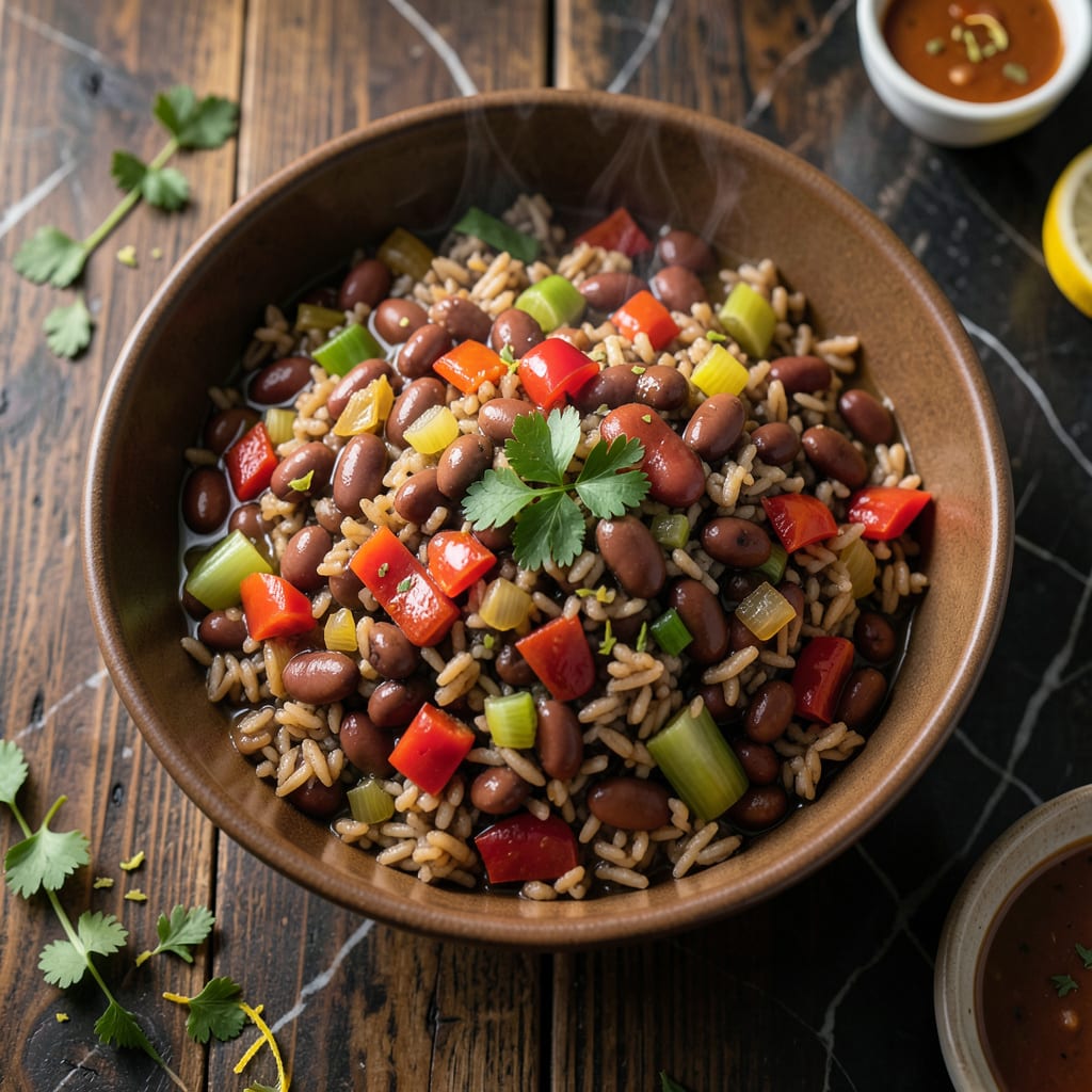 Complete Low Fat Red Beans and Rice Recipe: Bold Cajun Flavor Without the Oil overview image