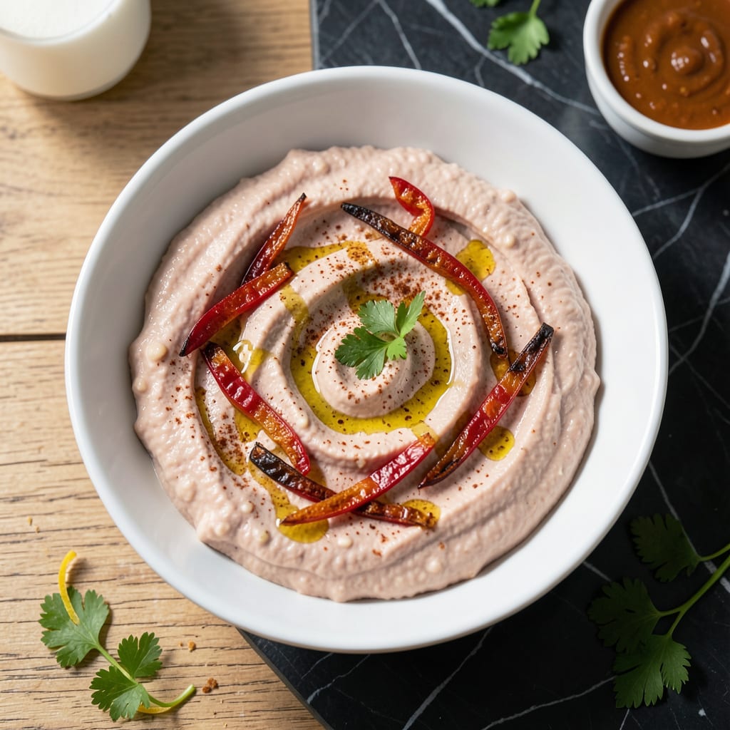 Comprehensive low fat red pepper hummus recipe visual reference