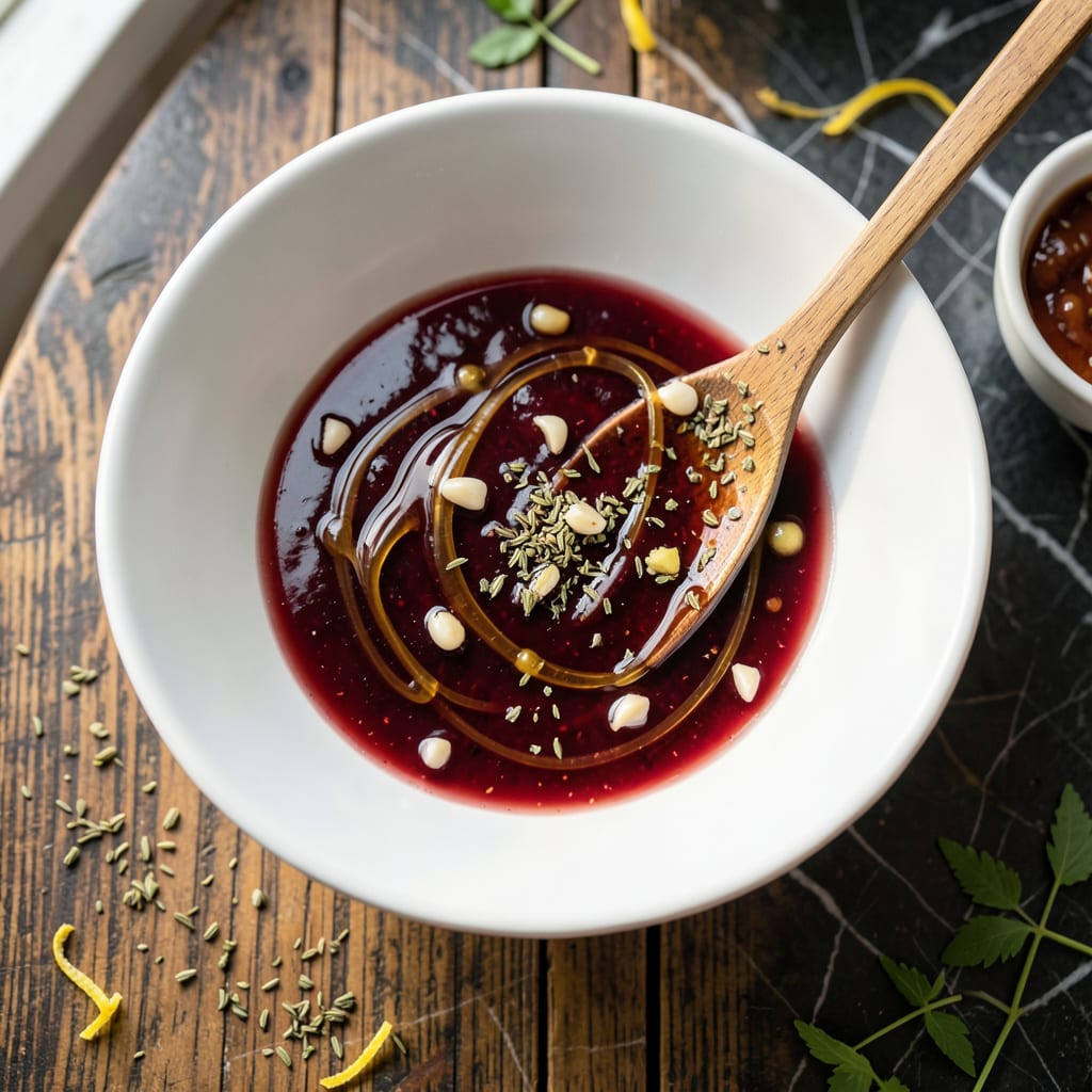 Comprehensive low fat red wine vinaigrette recipe visual reference