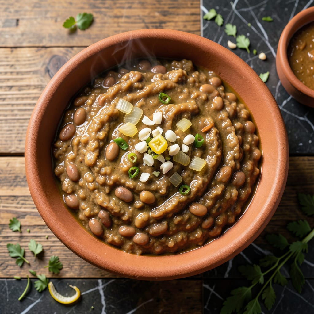 Low Fat Refried Beans Recipe: Silky Smooth Without the Lard example with annotations